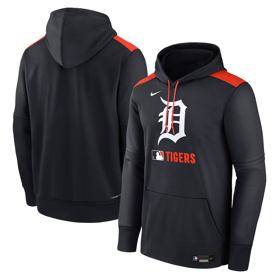 Men 2025 MLB Detroit Tigers Black Nike hoodie style 1->colorado rockies->MLB Jersey